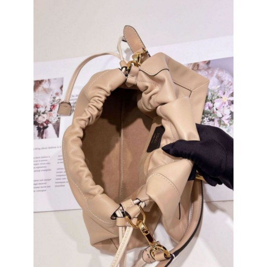 Replica Borsa Fendi Mamma Baguette Media/Grande Nappa Albicocca Imitazioni Falso