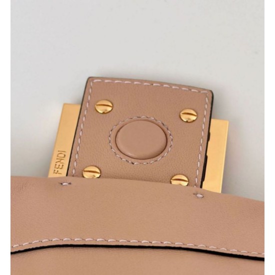 Replica Borsa Fendi Mamma Baguette Media/Grande Nappa Albicocca Imitazioni Falso