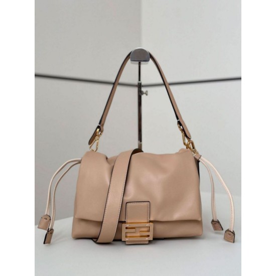 Replica Borsa Fendi Mamma Baguette Media/Grande Nappa Albicocca Imitazioni Falso