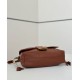 Borsa Fendi Mamma Baguette Media/Grande Replica Nappa Caffè Imitazione
