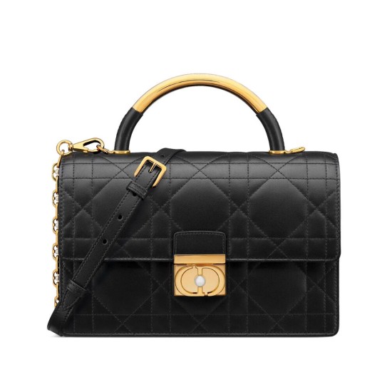 Replica Borsa Tote Dior Ange Media Nera Imitazioni Falso