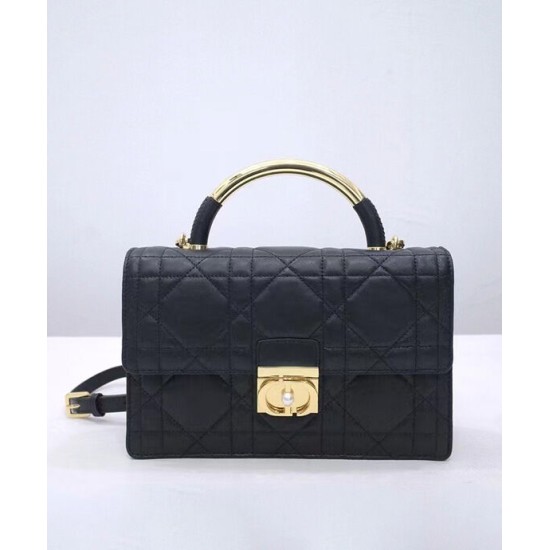 Replica Borsa Tote Dior Ange Media Nera Imitazioni Falso