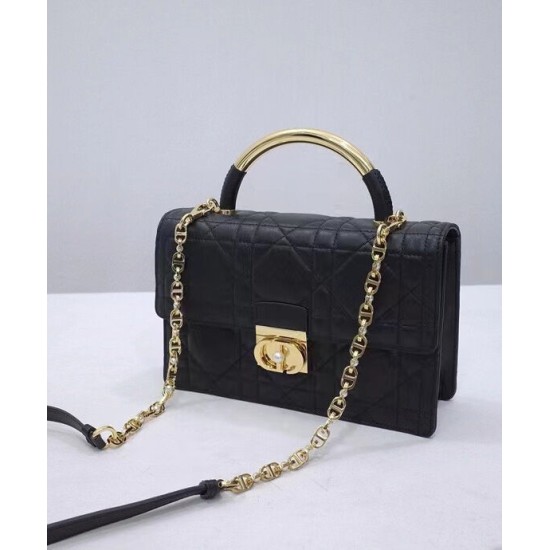 Replica Borsa Tote Dior Ange Media Nera Imitazioni Falso