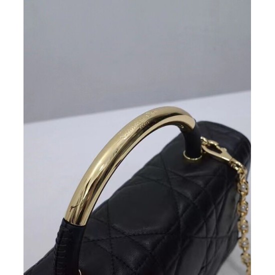 Replica Borsa Tote Dior Ange Media Nera Imitazioni Falso