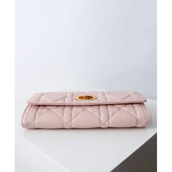 Replica Pochette Dior Miss Caro Top Handle Clutch Rosa Imitazioni Falso
