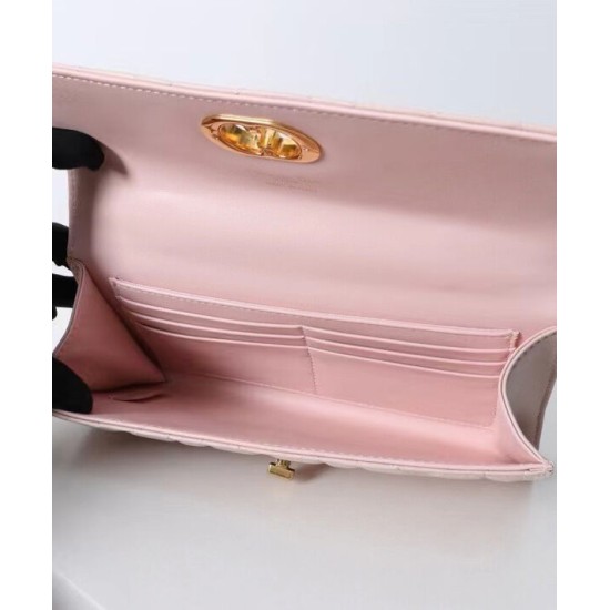 Replica Pochette Dior Miss Caro Top Handle Clutch Rosa Imitazioni Falso