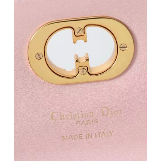 Replica Pochette Dior Miss Caro Top Handle Clutch Rosa Imitazioni Falso