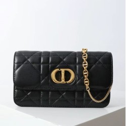 Borsa Dior Miss Caro Replica con Catena Nera Imitazione