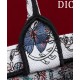 Replica Borsa Dior Book Tote Media Dior M1286 ricamata con Pietro Ruffo Bianco Imitazioni Falso