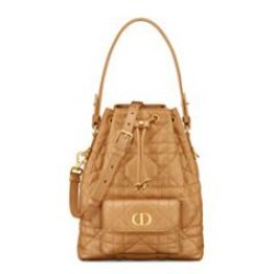 Replica Borsa a secchiello Dior Caro piccola Dior M3372 Caffè Imitazioni Falso