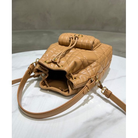 Replica Borsa a secchiello Dior Caro piccola Dior M3372 Caffè Imitazioni Falso