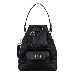Replica Borsa a secchiello Dior Caro piccola Dior M3372 Nero Imitazioni Falso