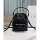 Replica Borsa a secchiello Dior Caro piccola Dior M3372 Nero Imitazioni Falso