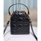 Replica Borsa a secchiello Dior Caro piccola Dior M3372 Nero Imitazioni Falso