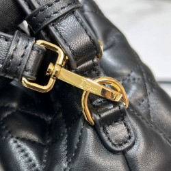 Replica Borsa a secchiello Dior Caro piccola Dior M3372 Nero Imitazioni Falso