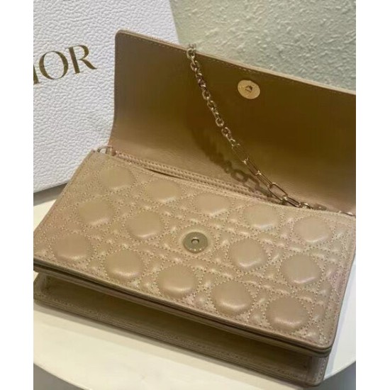Replica Borsa Dior My Dior con Maniglia Albicocca Imitazioni Falso