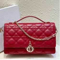 Replica Borsa Dior My Dior con Maniglia Rossa Imitazioni Falso