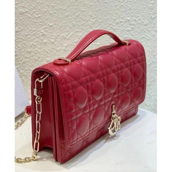 Replica Borsa Dior My Dior con Maniglia Rossa Imitazioni Falso