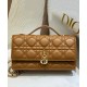 Replica Borsa Dior My Dior con Maniglia 21 cm Caffè Imitazioni Falso