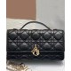 Replica Borsa Dior My Dior con Maniglia 21 cm Nera Imitazioni Falso