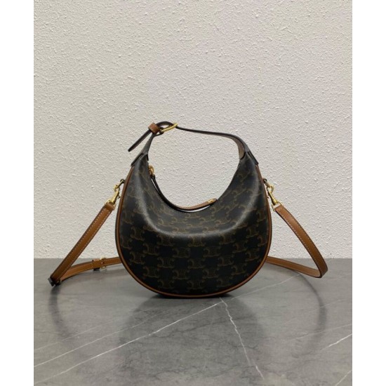 Borsa Celine Teen Celine Lulu replica Celine con stampa logo 120722 Caffè Imitazione