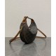 Borsa Celine Teen Celine Lulu replica Celine con stampa logo 120722 Caffè Imitazione