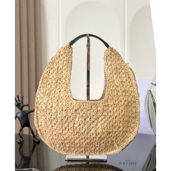 Borsa Hobo Classic Basket replica Celine 112772 Nero/Caffè Imitazione