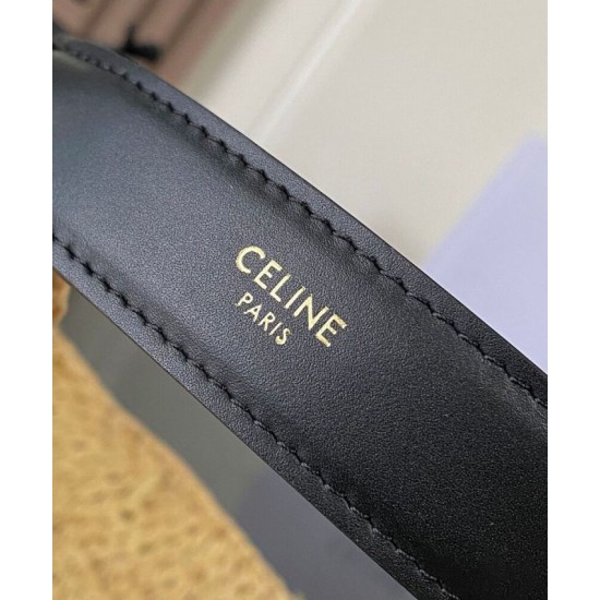 Borsa Hobo Classic Basket replica Celine 112772 Nero/Caffè Imitazione