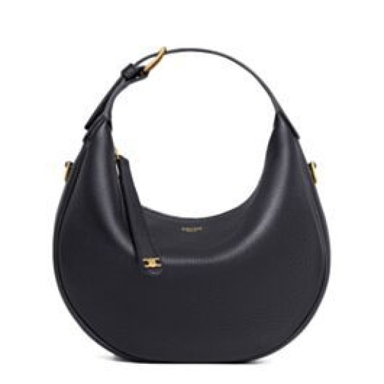 Borsa Hobo Celine Teen Celine Lulu replica Celine in pelle di vitello granata 120723 Nero/Crema Imitazione