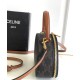 Borsa Half Moon Box con stampa logo Celine replica Celine 10K642 Caffè Imitazione