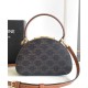 Borsa Half Moon Box con stampa logo Celine replica Celine 10K642 Caffè Imitazione
