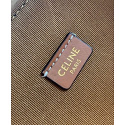 Borsa Half Moon Box con stampa logo Celine replica Celine 10K642 Caffè Imitazione