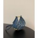 Mini-borsa hobo Fendi FF Jacquard effetto denim replica Fendigraphy 8BS081 Blu