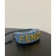 Mini-borsa hobo Fendi FF Jacquard effetto denim replica Fendigraphy 8BS081 Blu