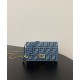 Portafoglio Baguette Fendi con catena replica Fendi 8M0498 Blu Imitazione 