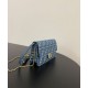 Portafoglio Baguette Fendi con catena replica Fendi 8M0498 Blu Imitazione 