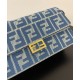 Portafoglio Baguette Fendi con catena replica Fendi 8M0498 Blu Imitazione 