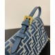 Portafoglio Baguette Fendi con catena replica Fendi 8M0498 Blu Imitazione 