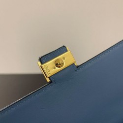 Portafoglio Baguette Fendi con catena replica Fendi 8M0498 Blu Imitazione 
