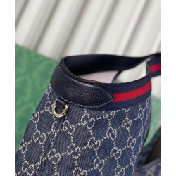 Borsa Gucci Giglio Grande Replica 853971 Blu Imitazione