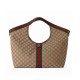 Borsa tote Gucci Giglio grande replica 853971 caffè/blu Imitazione