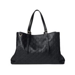 Replica Borsa tote grande Gucci GG Emblem imitazione 815213 Nero Imitazioni Falso