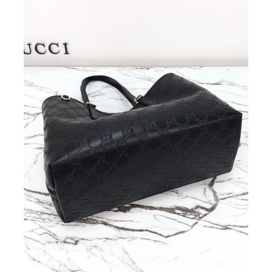 Replica Borsa tote grande Gucci GG Emblem imitazione 815213 Nero Imitazioni Falso