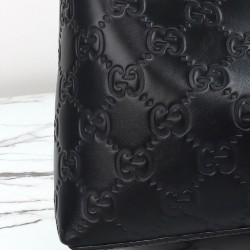 Replica Borsa tote grande Gucci GG Emblem imitazione 815213 Nero Imitazioni Falso