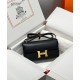 Replica Borsa Hermès Constance Elan Long Clutch Etoupe Epsom Nera Imitazioni Falso