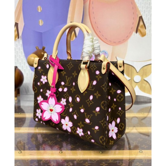 Borsa Louis Vuitton LV x TM OnTheGo PM Replica M13269 Marrone Imitazione