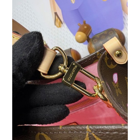 Borsa Louis Vuitton LV x TM OnTheGo PM Replica M13269 Marrone Imitazione