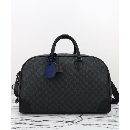 Borsa da viaggio Gucci GG Emblem grande Replica Gucci 821158 Nero Imitazione