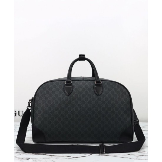 Borsa da viaggio Gucci GG Emblem grande Replica Gucci 821158 Nero Imitazione