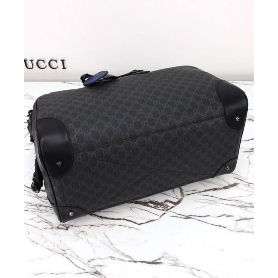 Borsa da viaggio Gucci GG Emblem grande Replica Gucci 821158 Nero Imitazione
